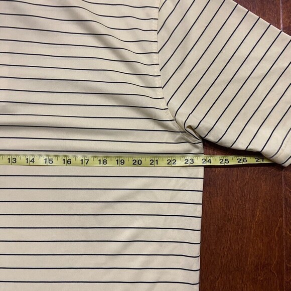 FootJoy Canary Yellow Striped Robert Jones Golf Club Polo Shirt Men's Size XL - Picture 6 of 10